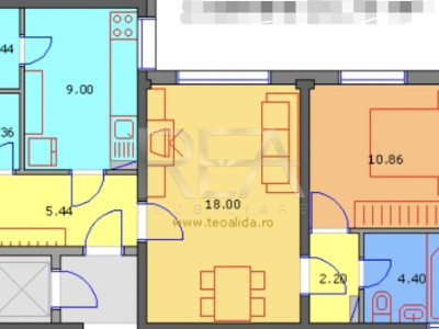 2 camere, P/10, 52mp, bloc 1981-Drumul Taberei