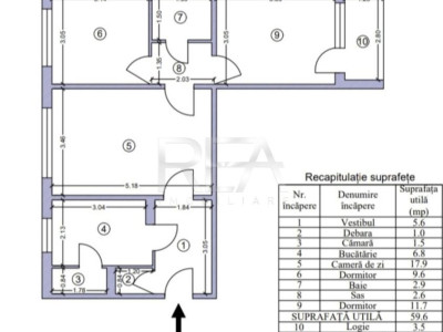 3 camere, et 1/4, 64mp, GARAJ, CENTRALA- Drumul Taberei 