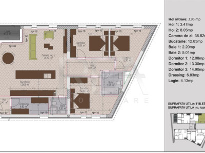 Apartament 4 Camere Timpuri Noi