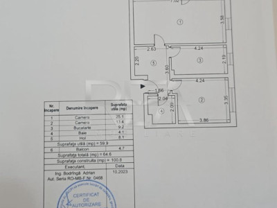 Apartament 2 camere | Exigent plaza faza 5 | finisat la alb