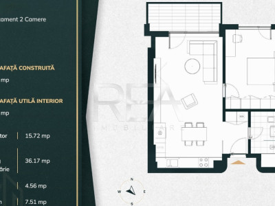 2 camere premium cu parcare | Barbu Văcărescu | Piscină