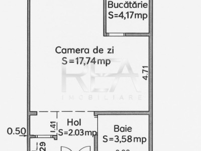 Garsonieră - Basarabia/Diham - 1/8 - decomandat - metrou