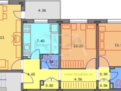 3 camere 70mp, 4/4, centrala, anvelopat, Gorjului.