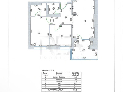 Apartament 3 Camere | Complexul rezidențial Cortina North | Nemobilat | 
