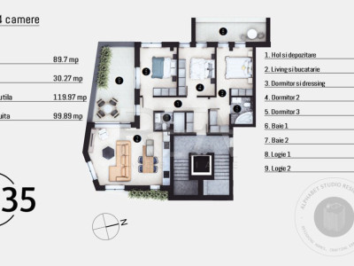  4 Camere 119 mp Doamna Ghica DEZVOLTATOR