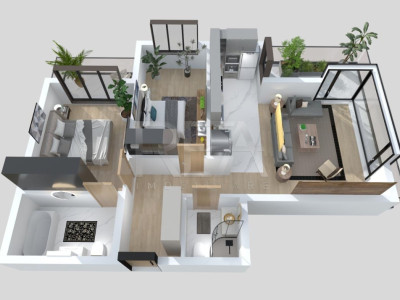 3 camere 94,80 mp Ultracentral - Mosilor la 8 min Metrou