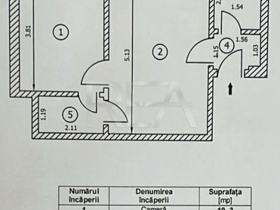 2 camere strada Frederic Chopin - Floreasca