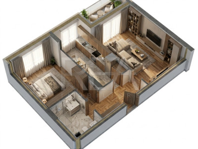 2 camere cu 2 parcari subterane Pipera Rond OMV