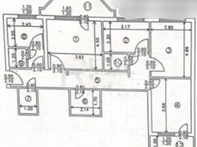 4 camere, 96mp, 3/9, renovat, bloc 1979-Lujerului