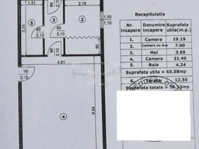 3 camere Unirii, centrală, metrou, an 2004, 78 mp