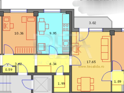 4 camere, 7/8, 82mp, bloc 1984-Ghencea-Str. Garleni