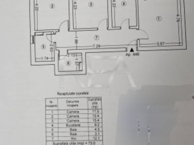 3 camere, 1/11, parcare, boxa, 76,70 mp-Exigent Plaza-Faza 4