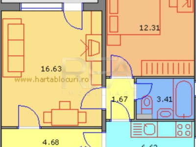 2 camere, 6/10, anvelopat, 51 mp- Drumul Taberei