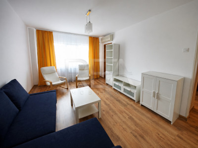 2 camere Aviației decomandat, et. 1, an 1986, metrou, 53 mp