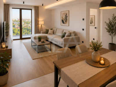 2 camere Floreasca decomandat, et.6, an 2026, metrou, 71 mp